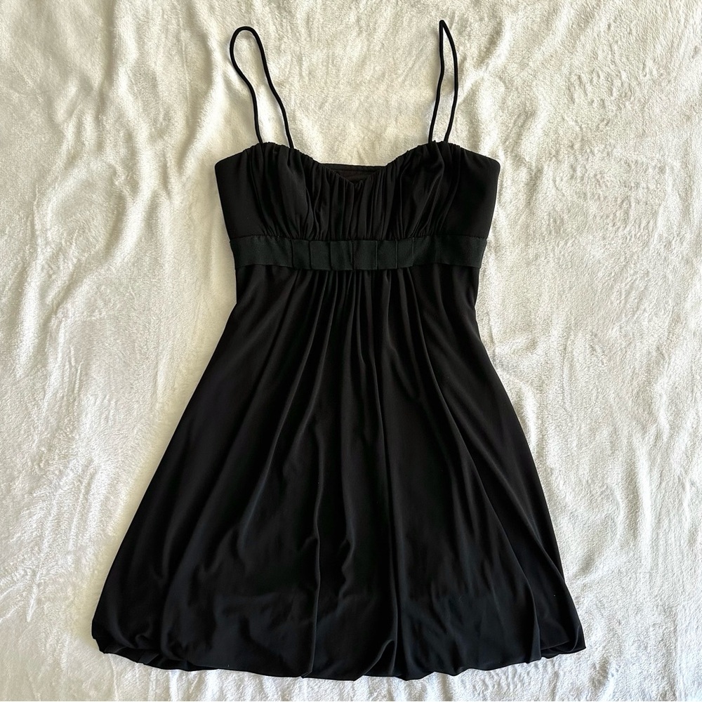 Vintage Y2K Black Babydoll Balloon Dress